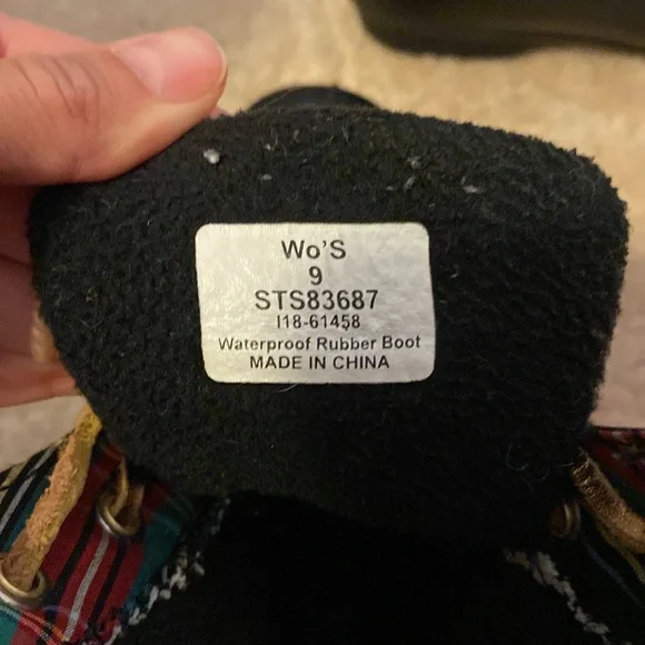 Sperry x J. Crew Duck Boots Plaid Tartan Size 9 - Picture 8 of 9